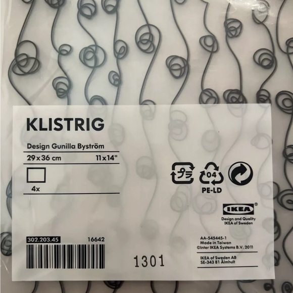 IKEA discontinued placemats sets of 4 in sealed packages - Picture 3 of 3